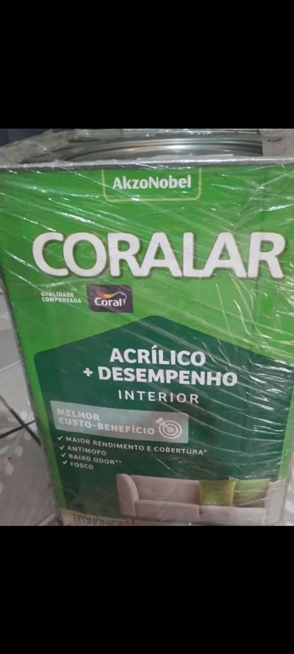 Tinta coral antimofo 18 litros <br>R$230,00 <br>Cor na foto <br>Aceito cartão <br>