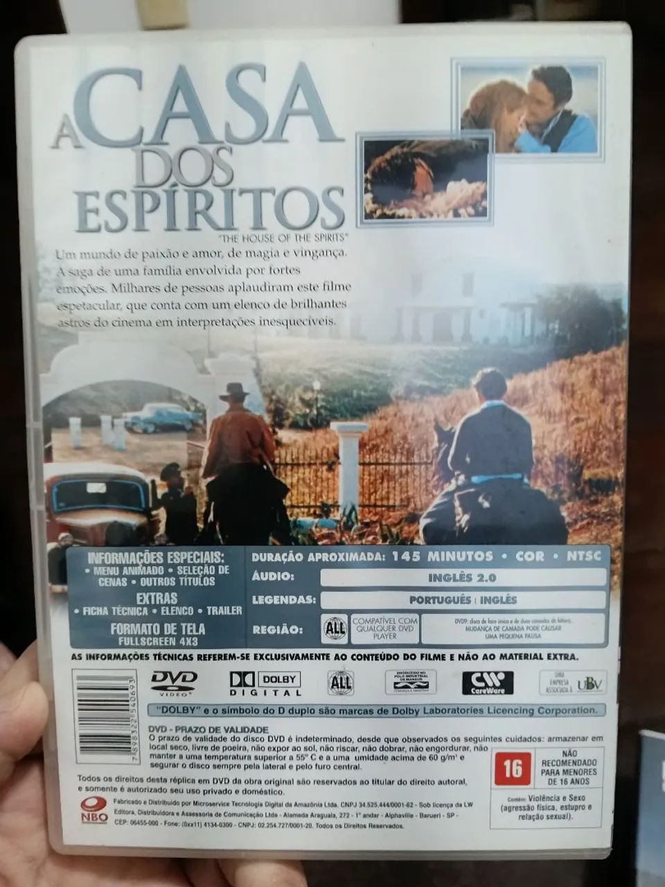 O DVD do filme A Casa dos Espíritos - Foto 2