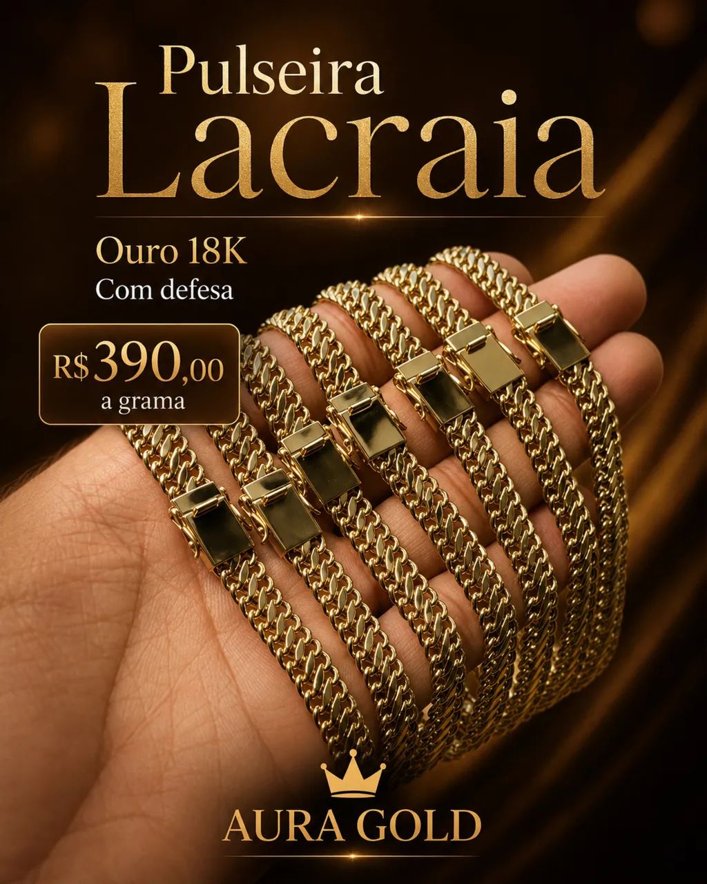 Pulseira lacraia e grumet duplo com defesa 