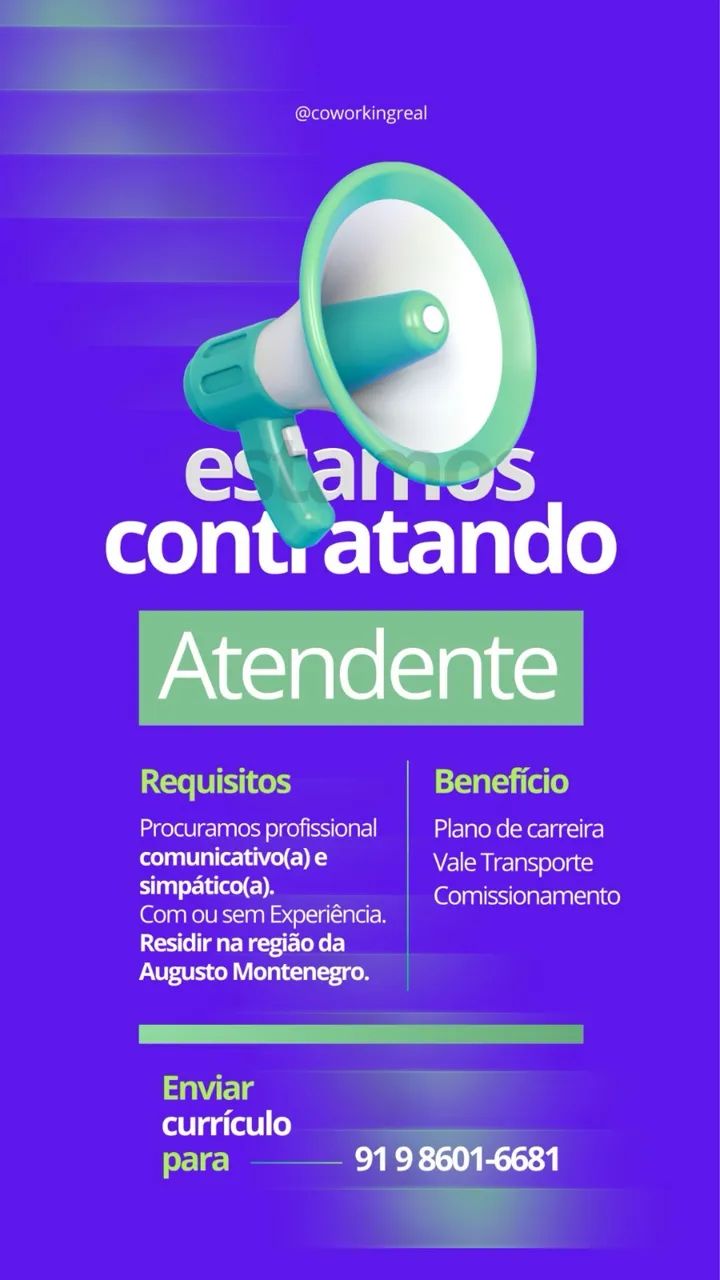 Estamos contratando vagas abertas! 