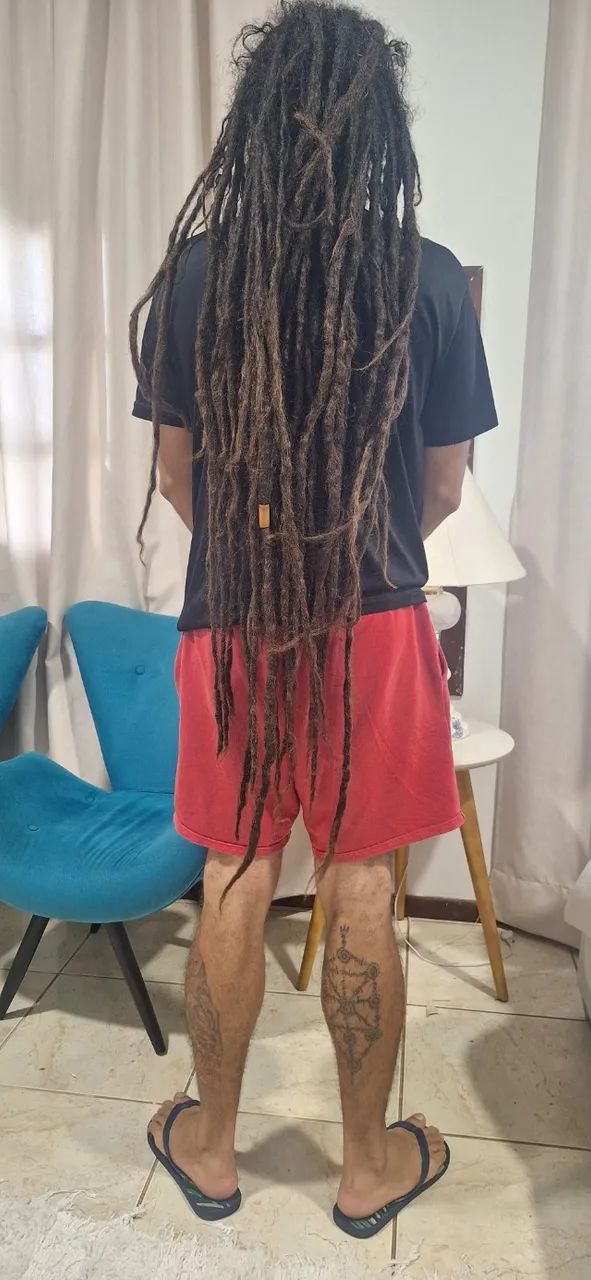 Dreads naturais, sem emendas, sem tinta / 90cm - 105cm - Foto 3