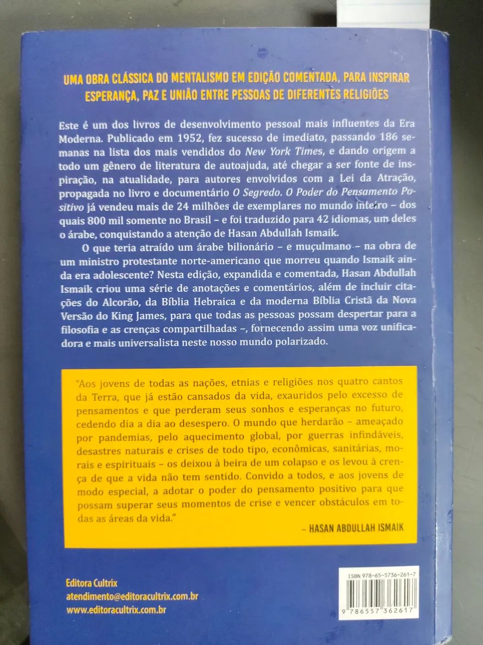 Livro o poder do pensamento positivo  - Foto 2