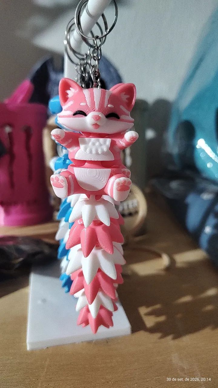 Chaveiro gato 13cm 