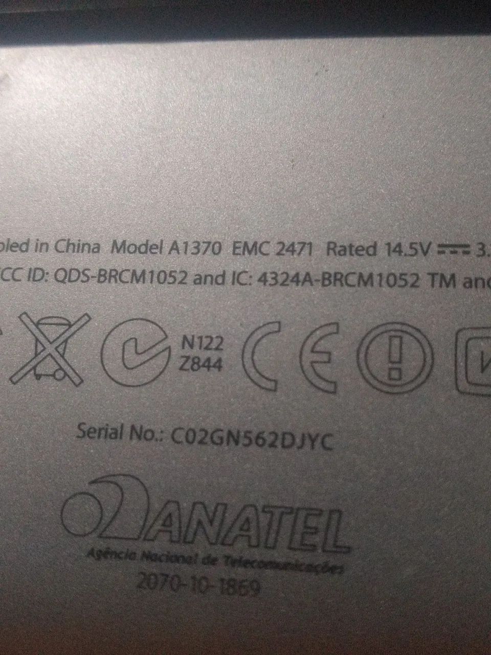 MacBook Air a1370  com defeito - Foto 3