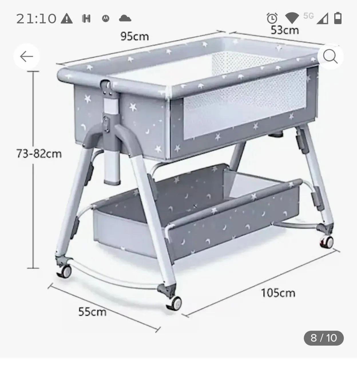 Berço Cama Ajustável para Bebê - modelo: OPA-BB045 - Foto 2
