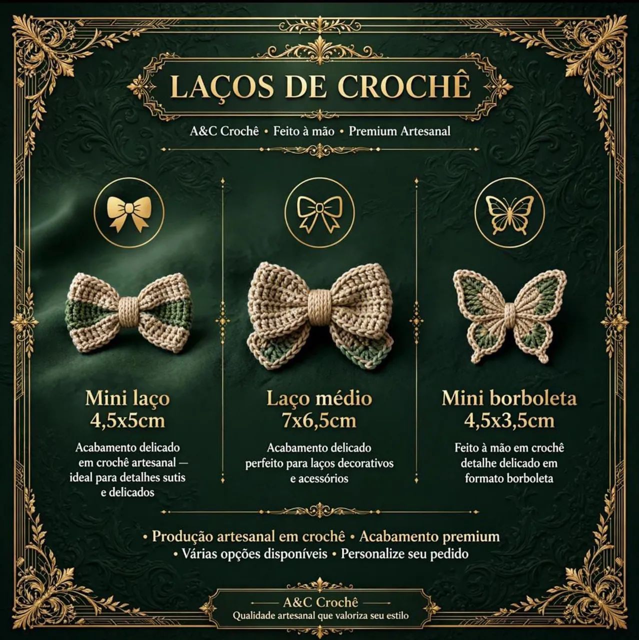 Presilhas com lacinhos em crochê  - Foto 3