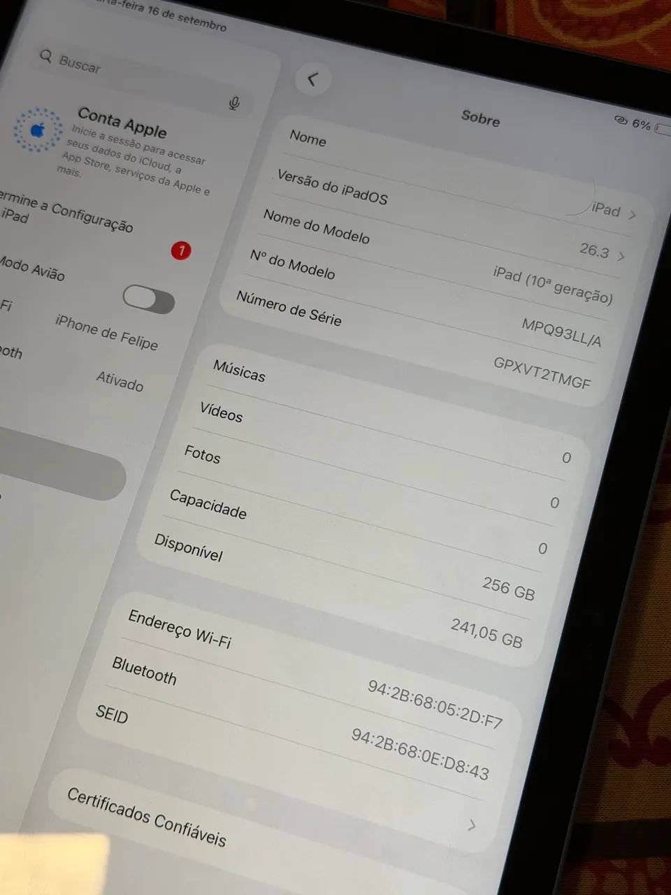 iPad 10 256gb + Pencil e Capa - Impecável - Envio OLX Pay - Troco e Parcelo 18 - Foto 2