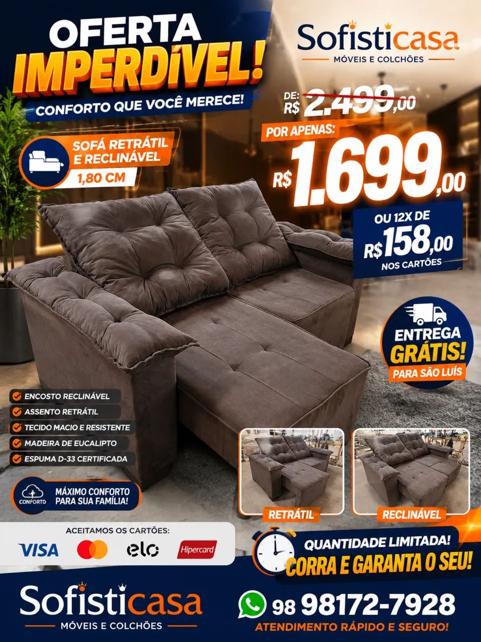 sofá novos PROMOÇÃO 
