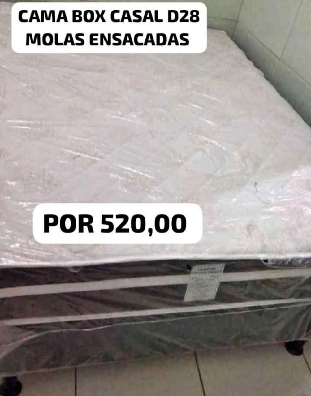 Cama Box Casal Molas Ensacadas espuma D28 