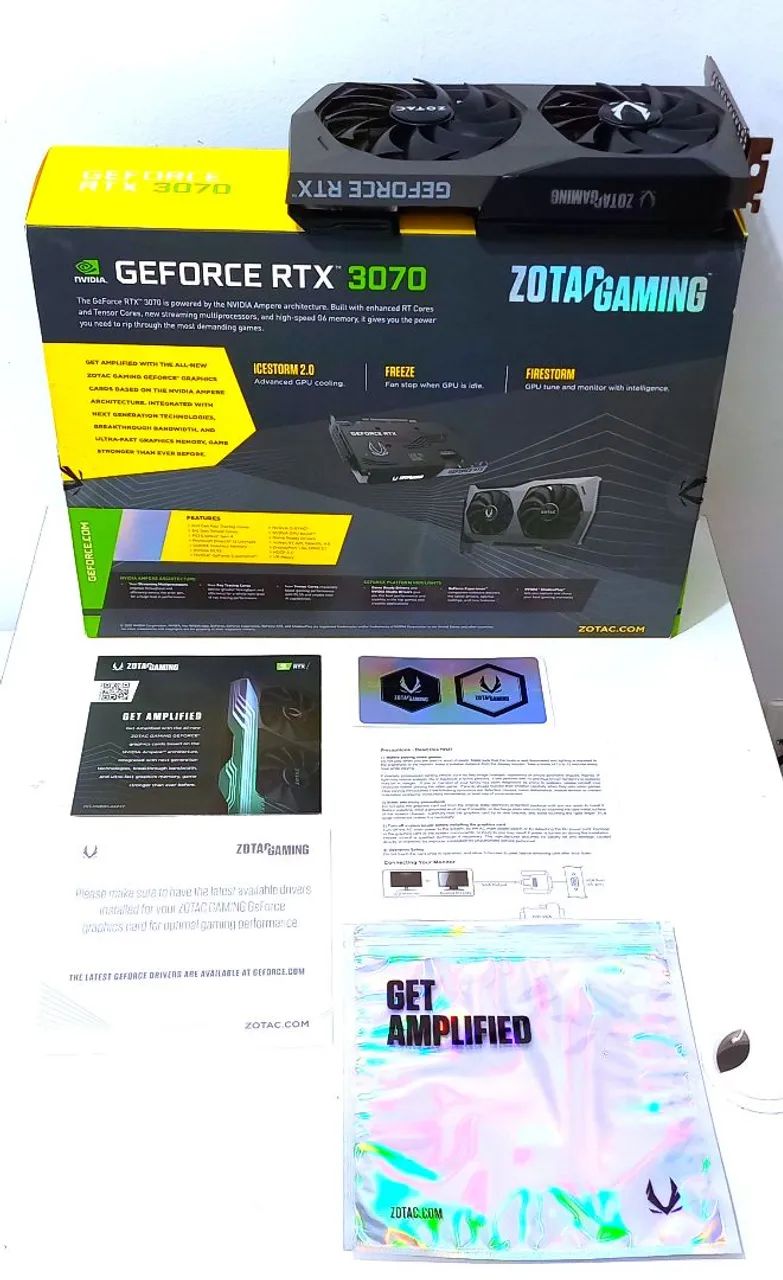RTX 3070 ZOTAC TWIN EDGE OC 8GB GDDR6 256 BITS COMPLETA! - Foto 5