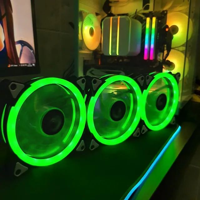 [BAIXOU O PREÇO] - Kit 3 Fans ARGB + Controladora e Controle - Promoção! - Foto 2