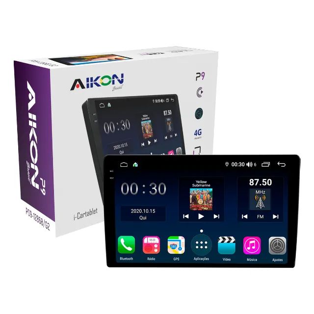 Central Multimídia Octacore Aikon 9 Polegadas 4Gb Yaris Ar Analógico - Foto 4