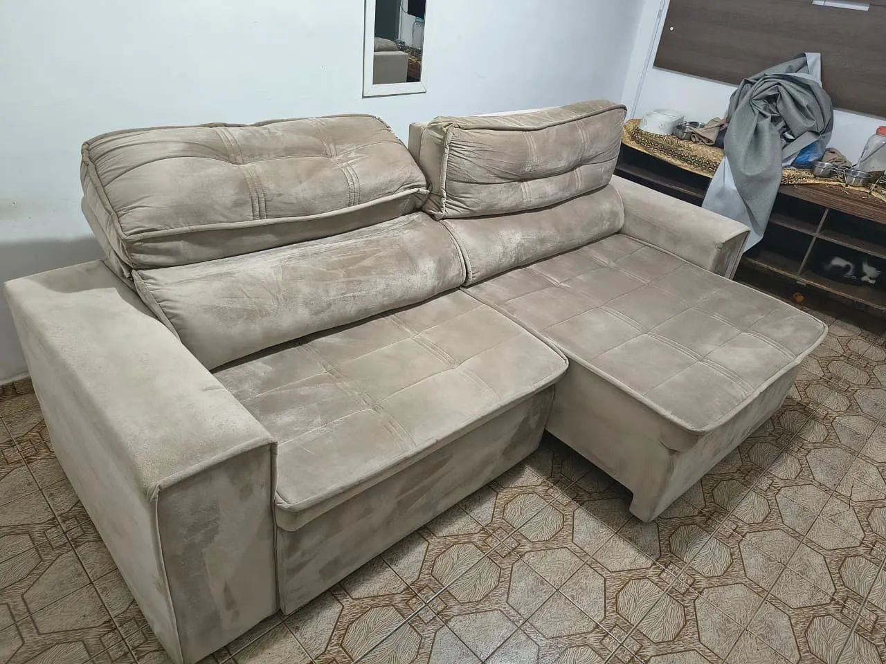Sofá 5 lugares retrátil e reclinavel - Foto 2
