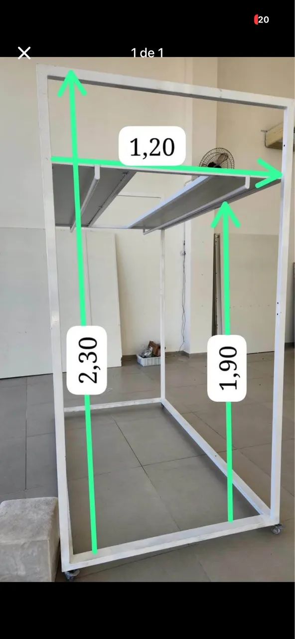 Arara p/ loja de roupas de Alta Qualidade com Rodinhas - Ideal para Vestidos Longos