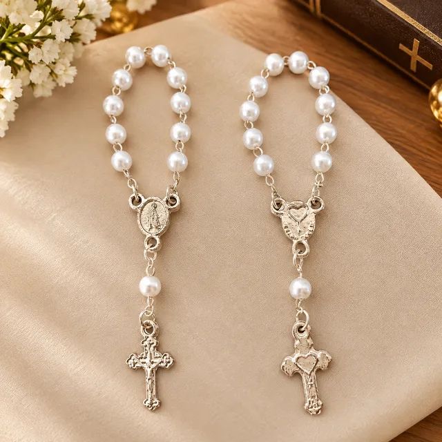 2 Mini Terço Pérola Dezeninha