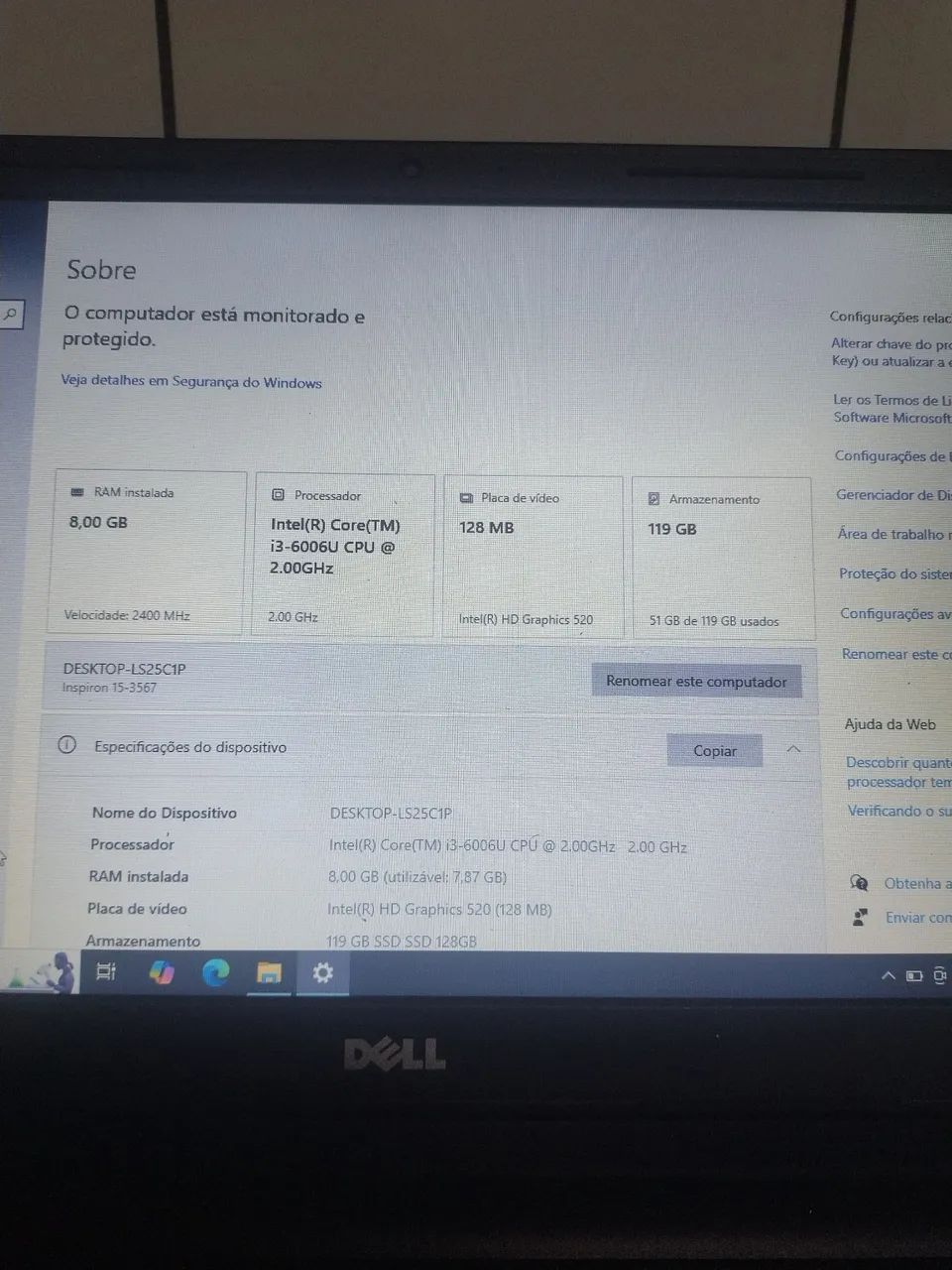 Notebook dell core i3 6°geracao - Foto 4