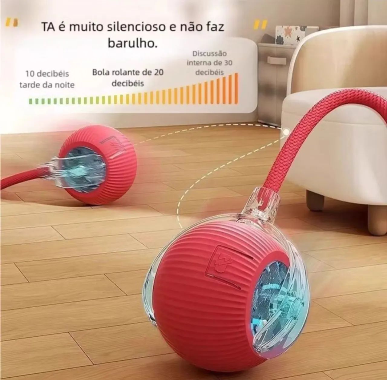 Bola elétrica interativa automática recarregável  - Foto 2