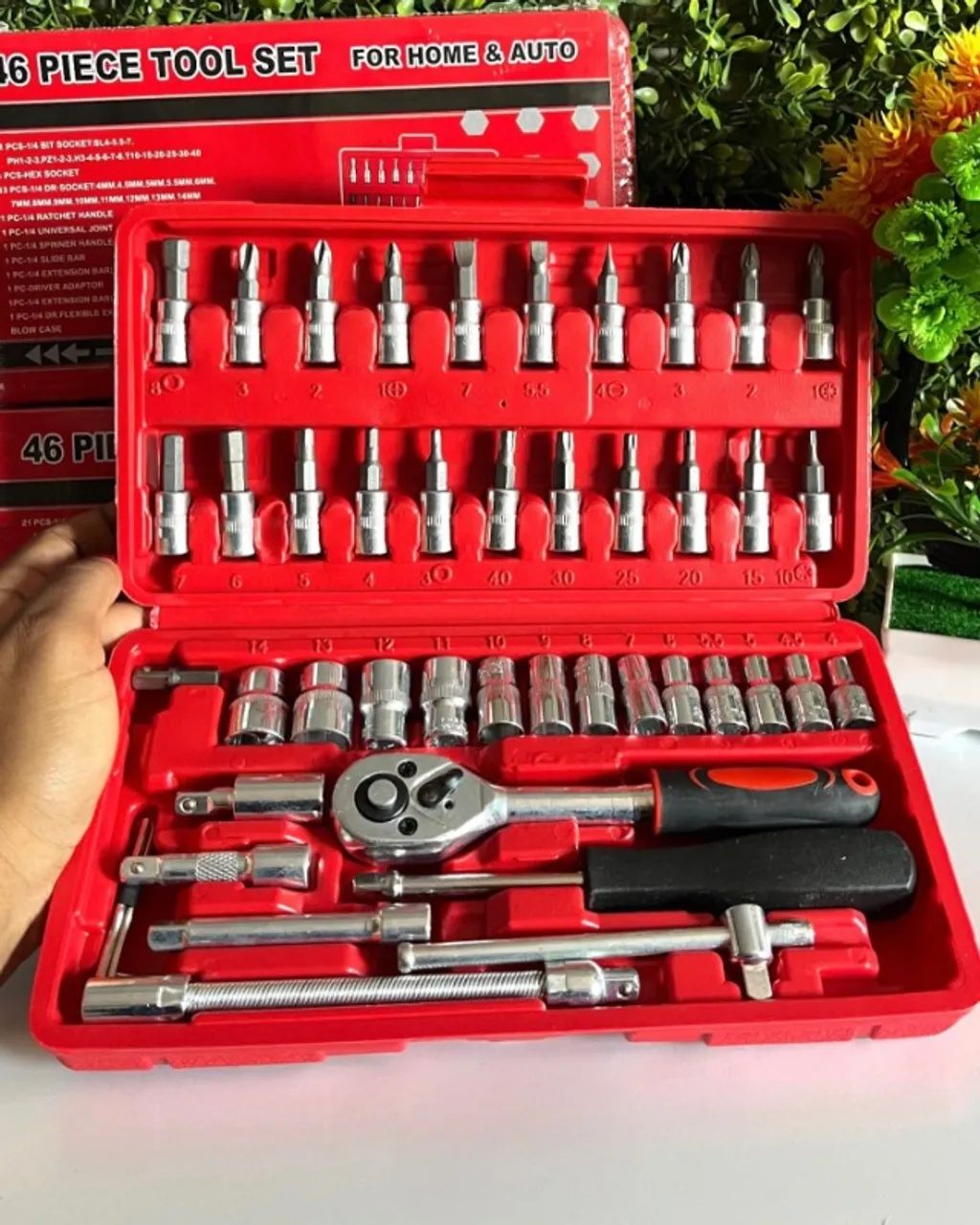 46-Piece Tool Set with Carry Case – Complete and Portable