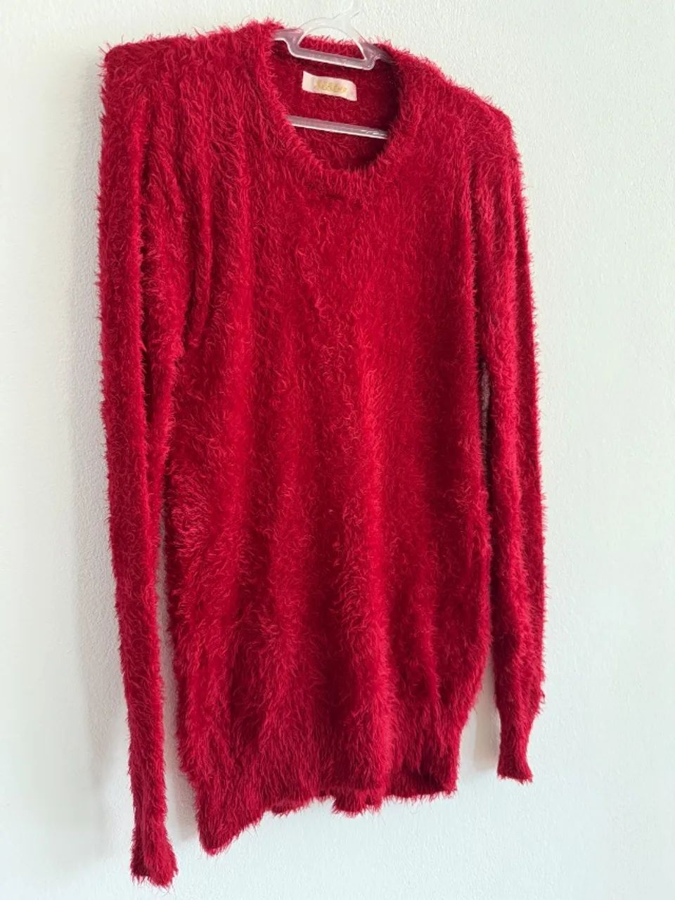 Casaco com pelo sintético vermelho - Foto 2