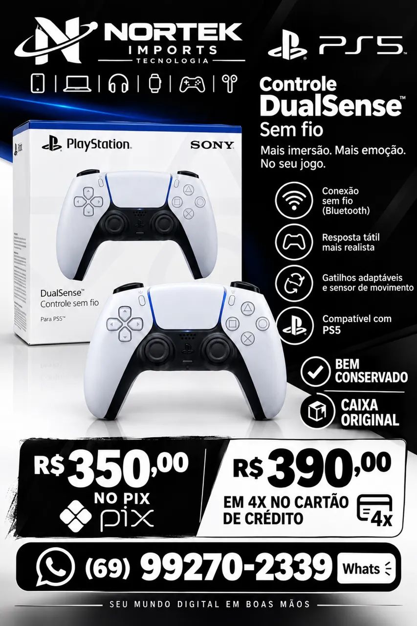 Controle PS5 DualSense - Foto 4