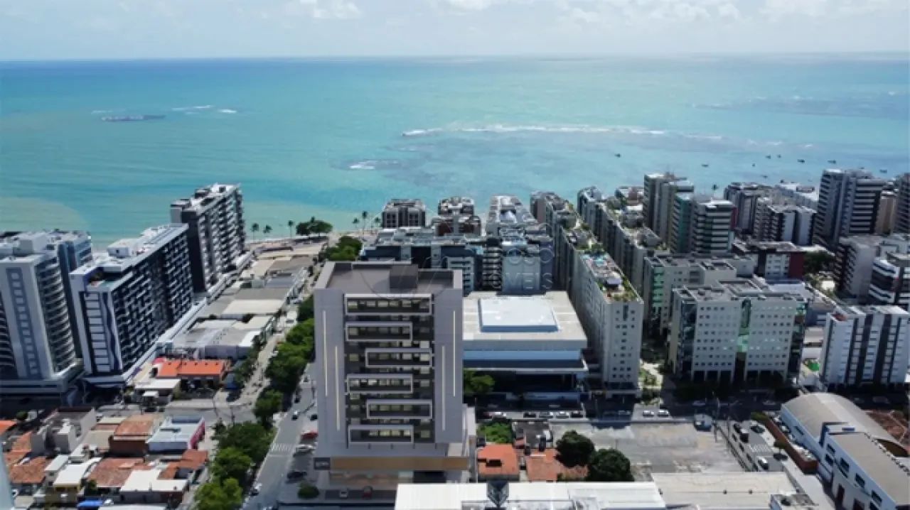 Quarto e Sala com Varanda - 45,73m² - Edf Lucarini - Jatiuca - Foto 2