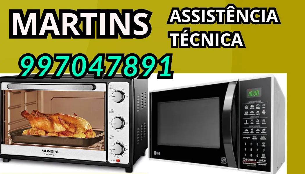 Consertamos microondas, fornos elétricos, Air fryers