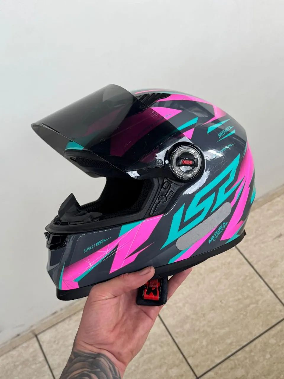 Ls2 Draze cinza e rosa - Foto 2