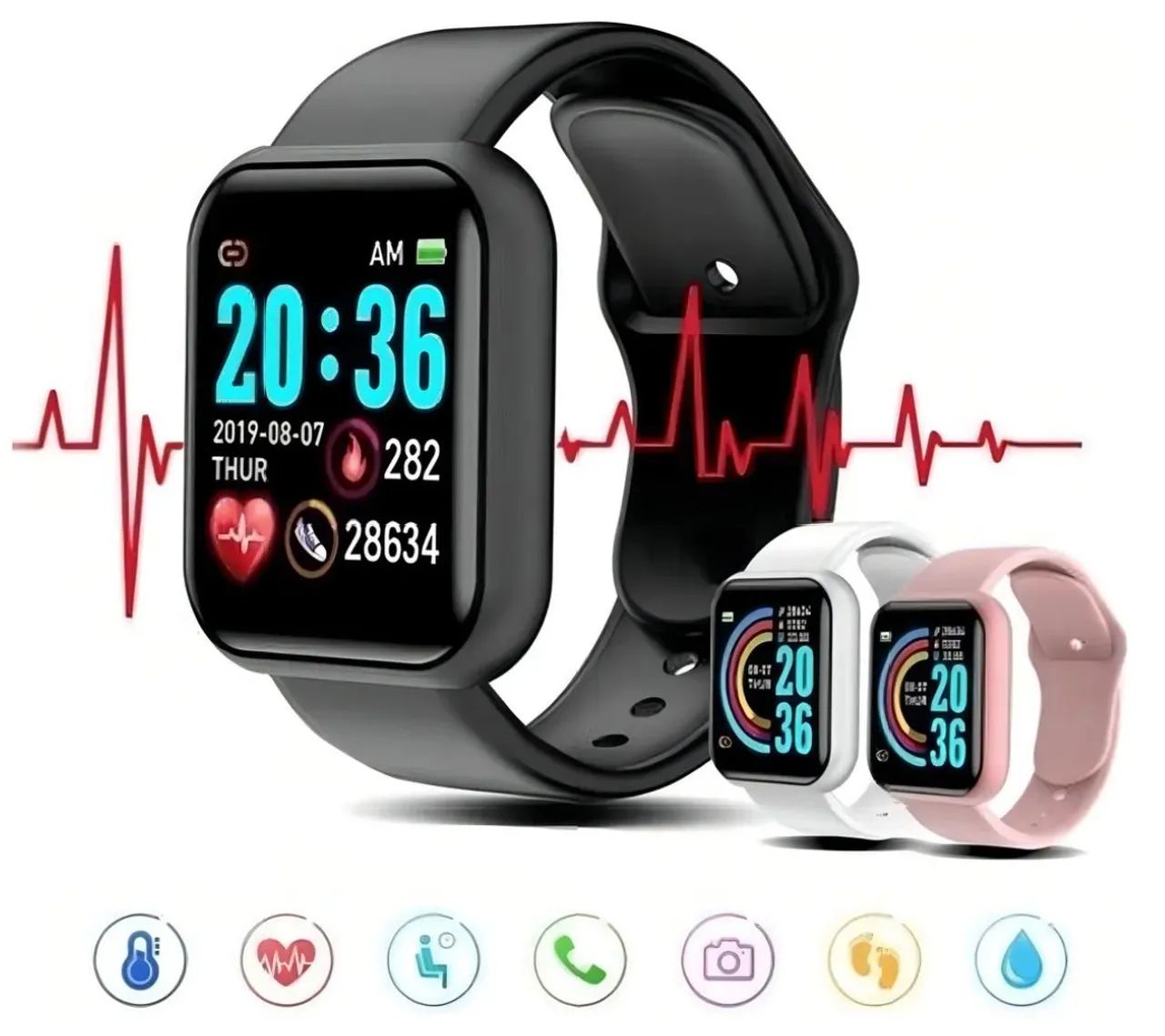 Relógio inteligente smartwatch ios Android bluetooth  - Foto 3