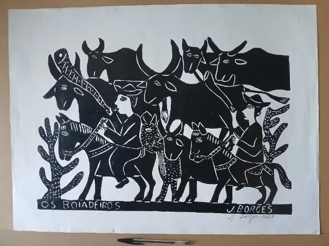 XILOGRAVURAS J BORGES- ORIGINAIS E ASSINADAS  - Foto 2
