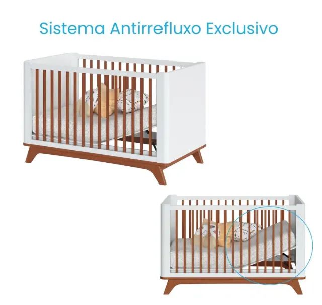 Berço Sambalelê 2 em 1 (Vira Mini Cama) c/ Anti-Refluxo - Oportunidade (Usado 5x) - Foto 3