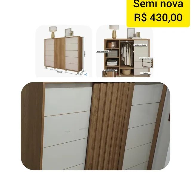 Sapateira cômoda com cabideiro 