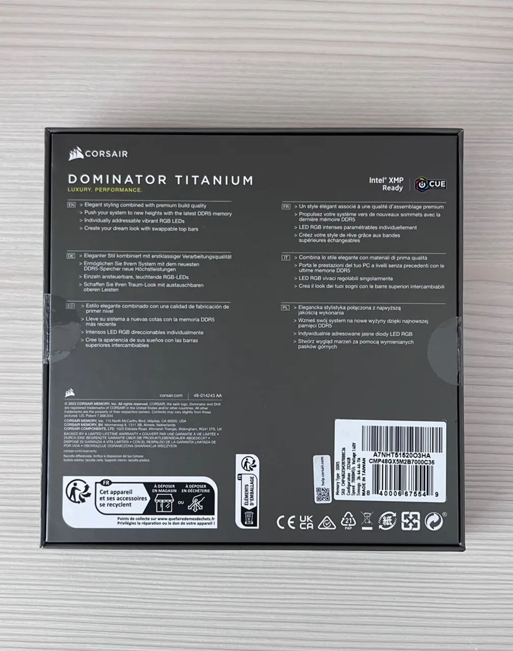 RAM DDR5 48Gb 2x24 Corsair Dominator Platinum 7000MT/s - Foto 3