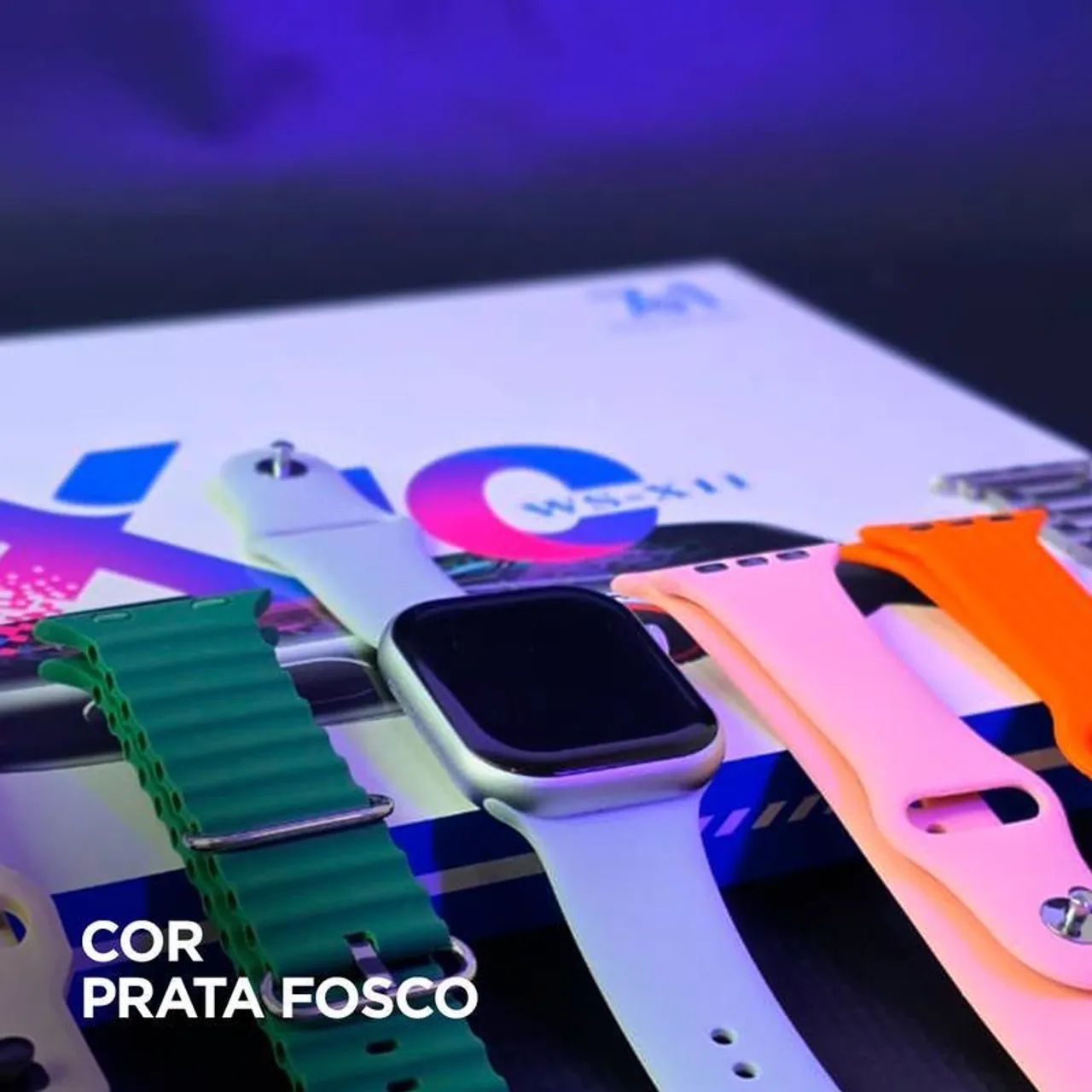 Smartwatch Relógio Inteligente 7 Em 1 Kit Completo Com 7 Pulseiras - Foto 4