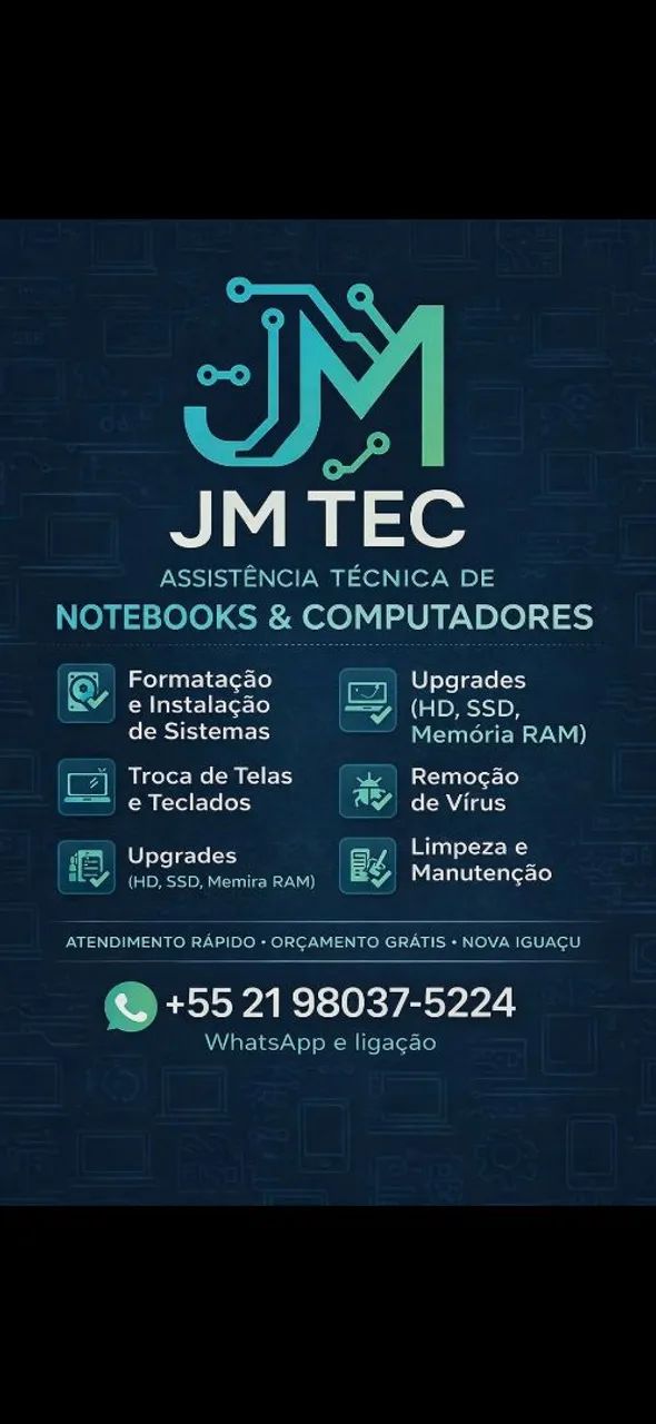 Reparo de computadores, notebooks e rede