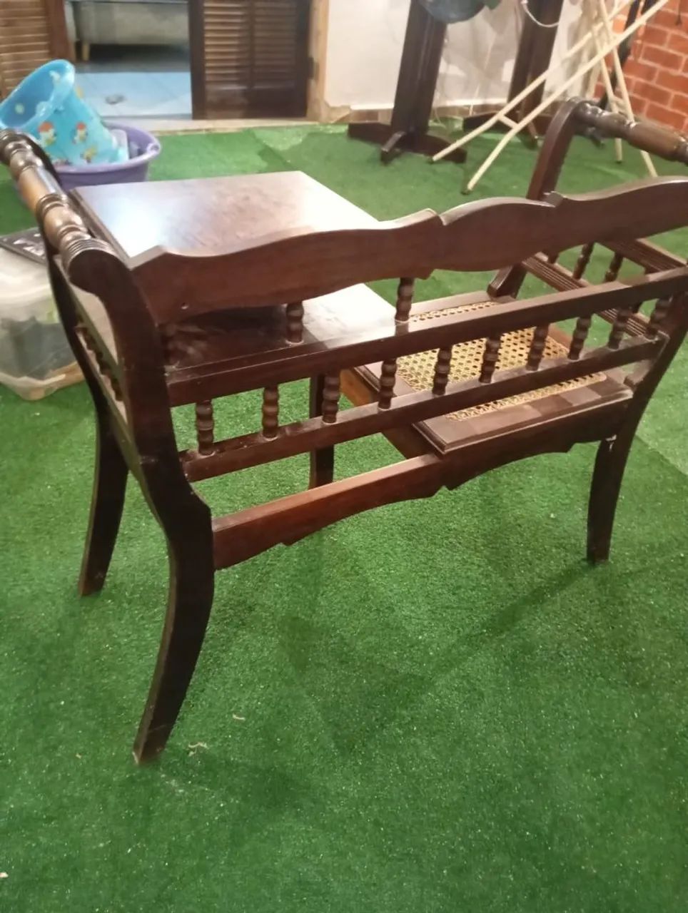 MESA DE TELEFONE ANTIGA EM MADEIRA  - Foto 5