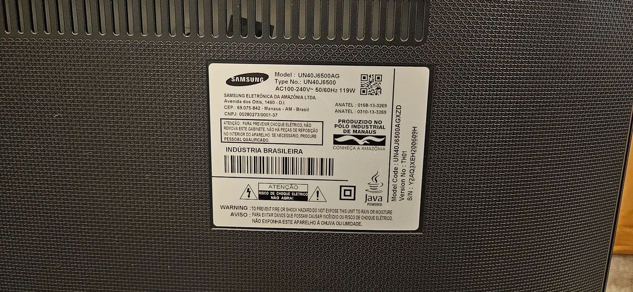 TV Samsung 43 polegadas obs a imagem sumiu do nada so tem som  - Foto 5