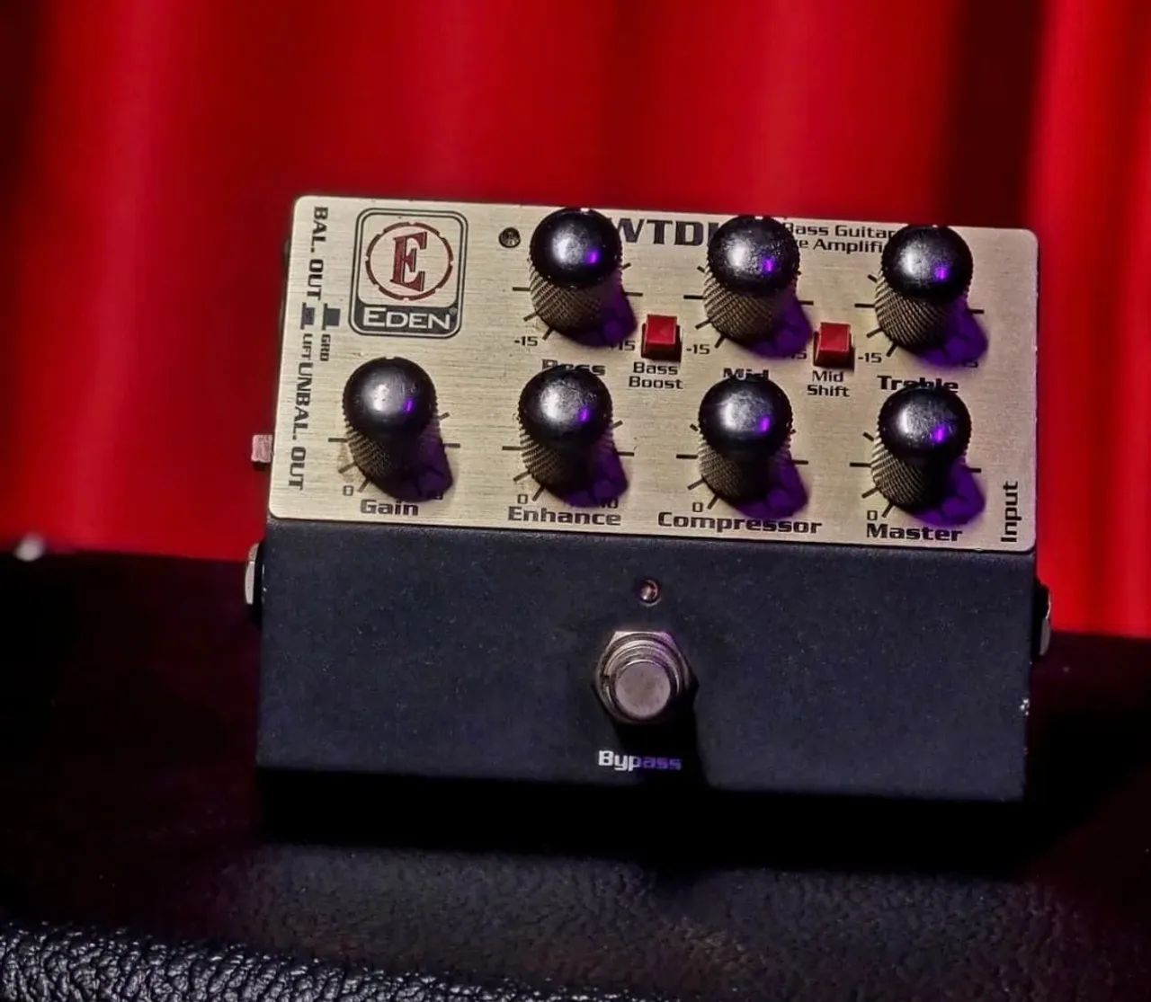 Pedal Preamp P/ Baixo Eden Wtdi Direct Box Preto (Usado)  - Foto 2