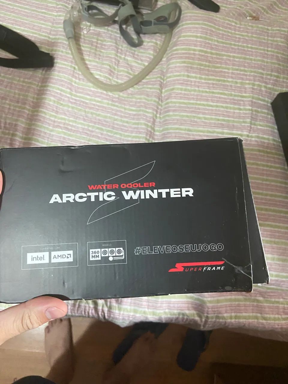 Water Cooler SuperFrame 360MM Arctic Winter Branco - Foto 3