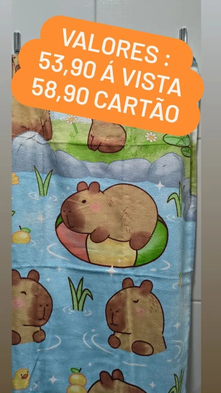 Toalha de Banho Döhler CAPIVARA aveludada  - Foto 5