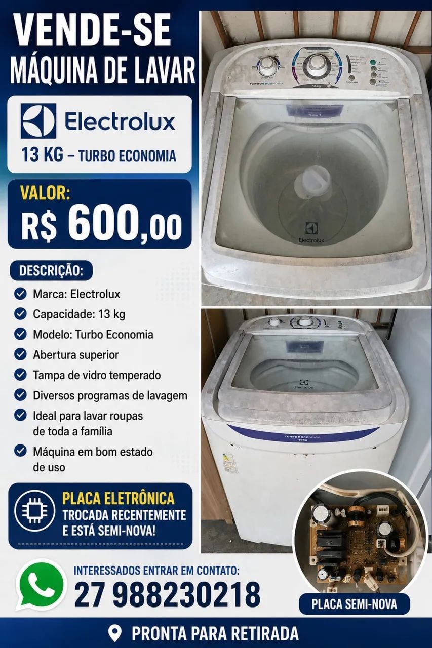 Máquina de lavar 13kg