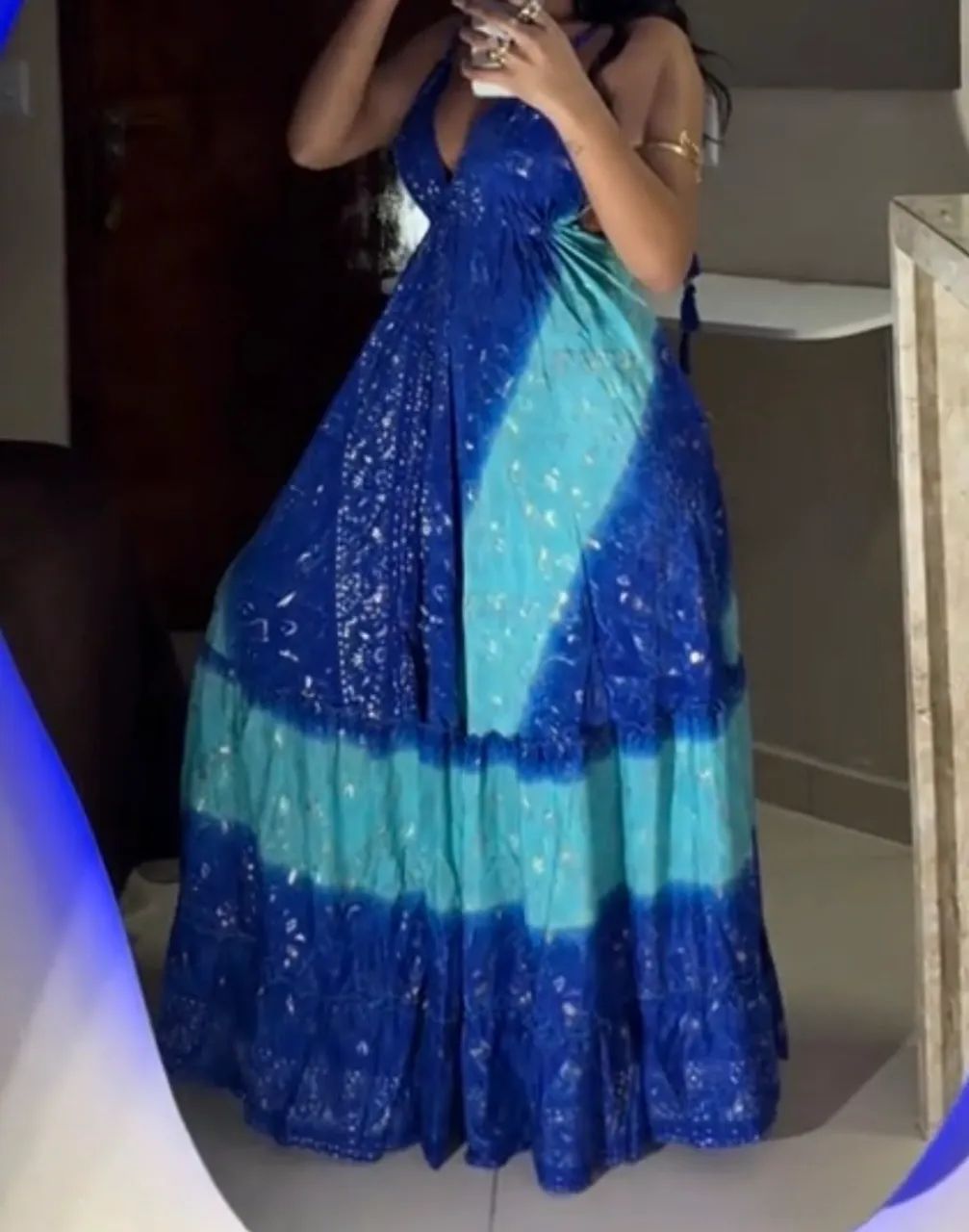 Vestido Indiano Azul - Foto 4