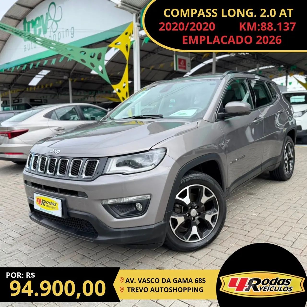 Jeep Compass COMPASS LONGITUDE 2.0 4x2 Flex 16V Aut. 2020