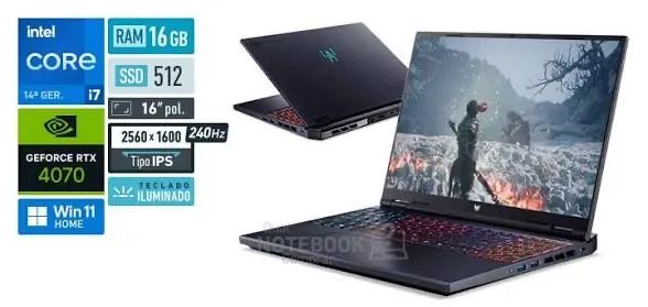 Notebook predator neo 16 troca pc gamer - Foto 5