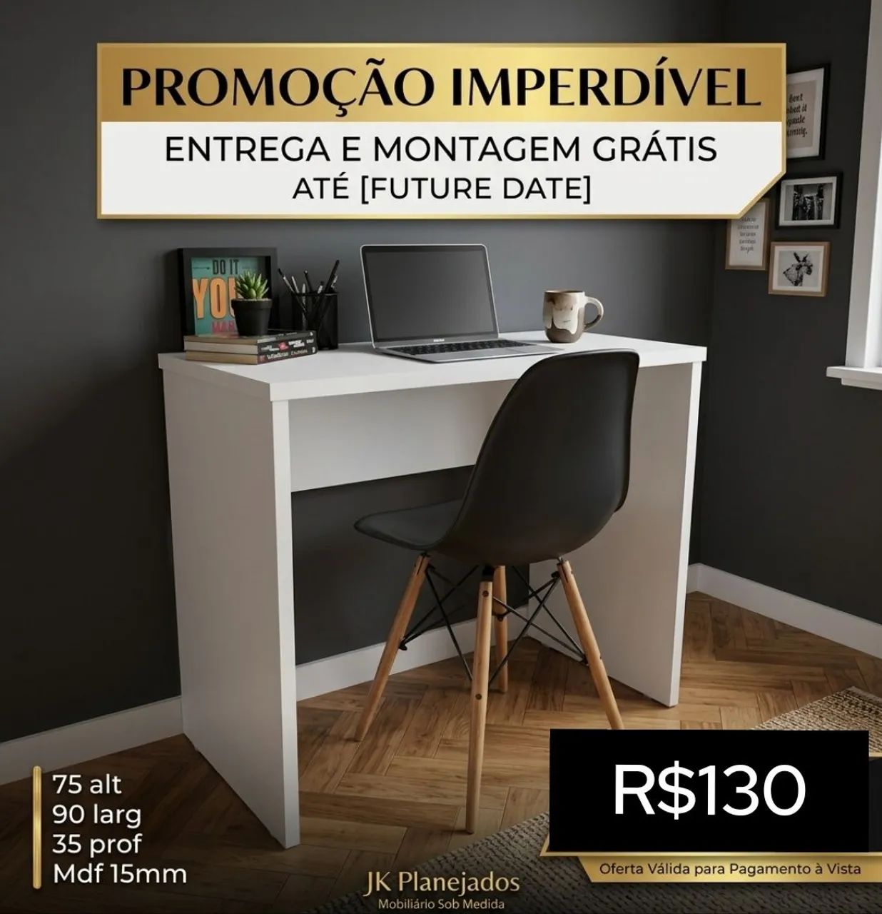 Escrivaninha em mdf