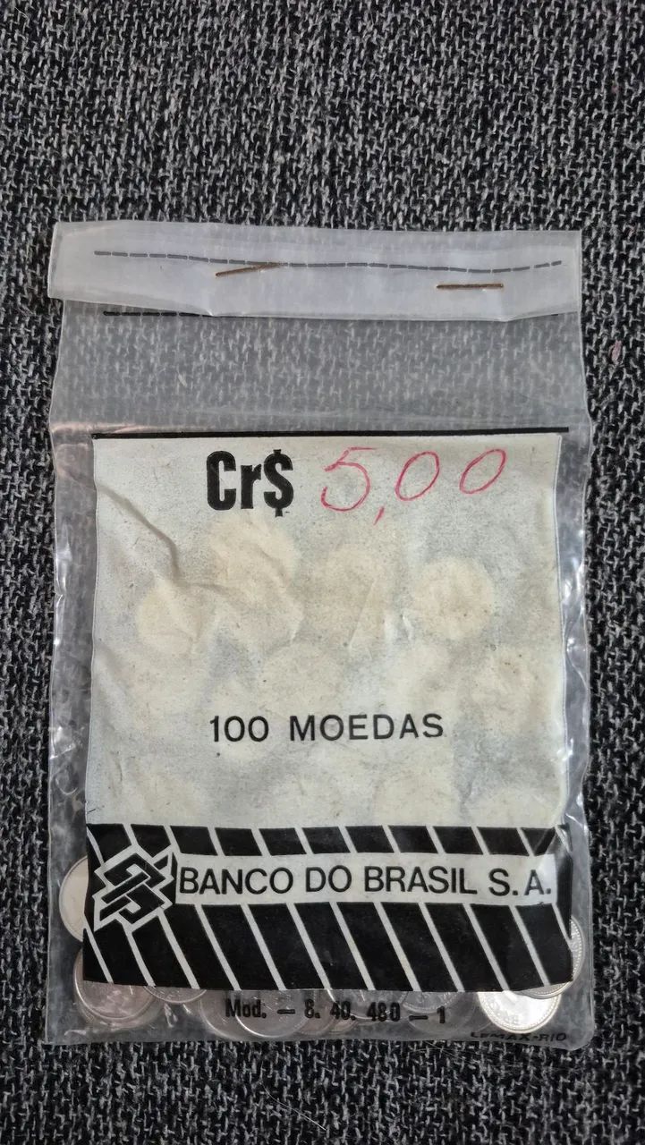 100 moedas - 5 centavos de Cruzados - 1986  - Foto 3