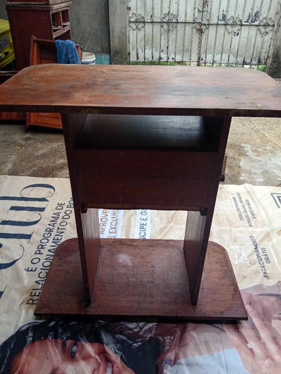 MESA DE APOIO EM ANGELIM EM PEDRA. - Foto 5