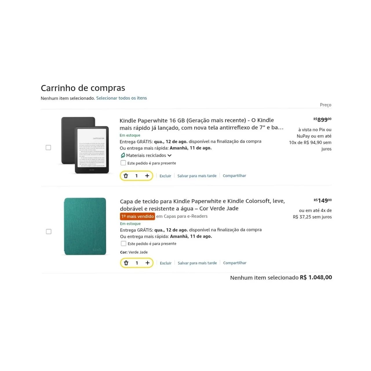 Kindle Paperwhite Geração 12 Com 16gb e Capa Magnética de tecido impermeável original - Foto 4