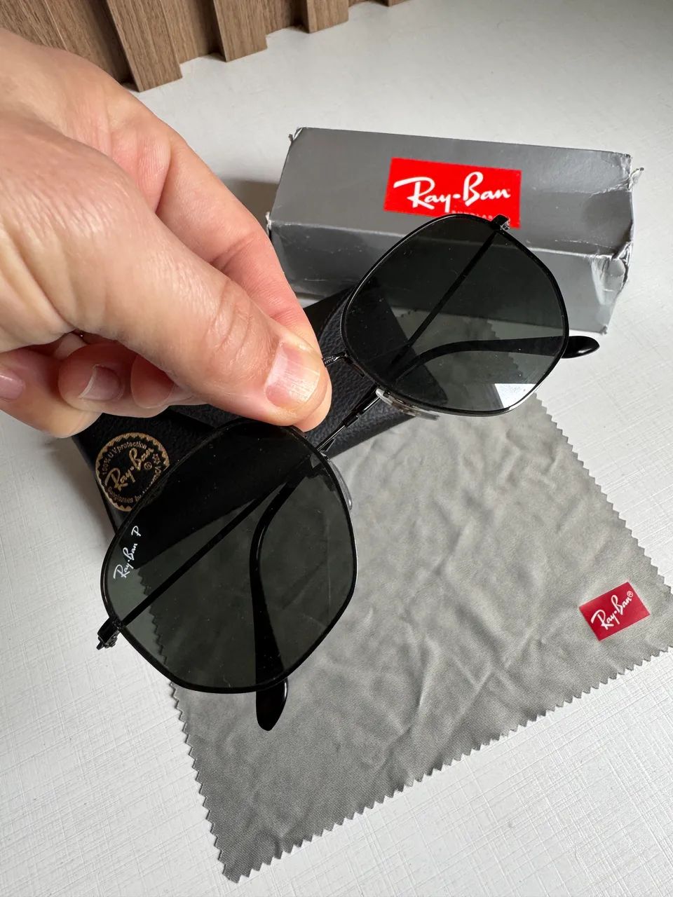 Óculos de sol original rayban hexagonal - Foto 3
