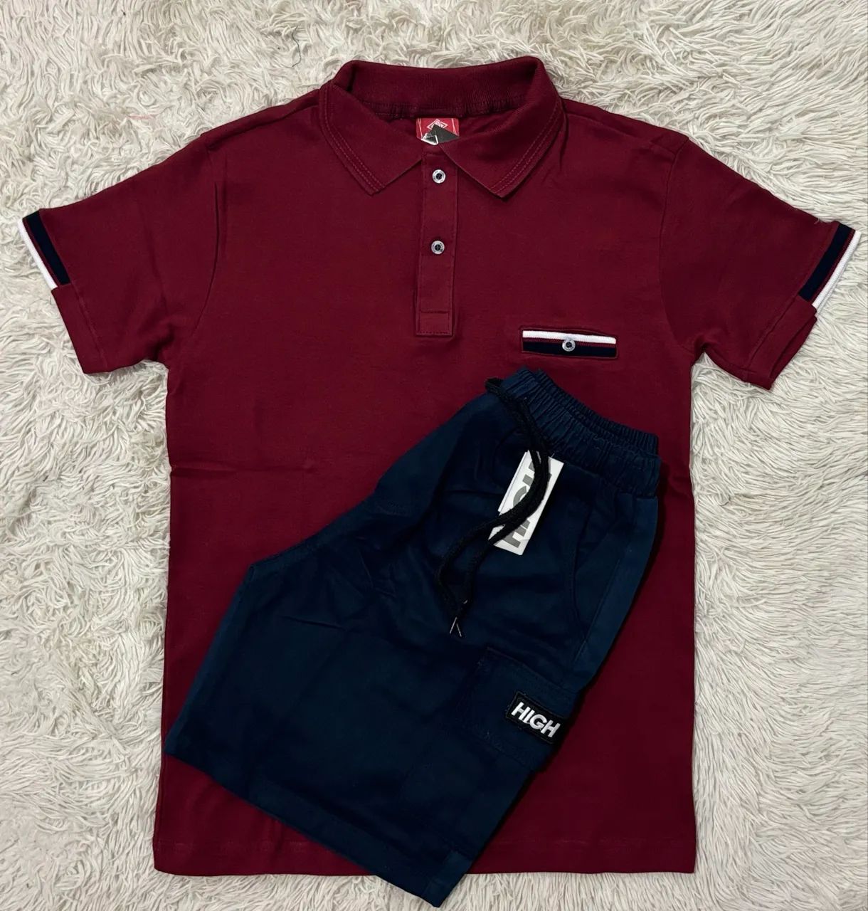 Kit Camisa Polo e Bermuda Cargo 