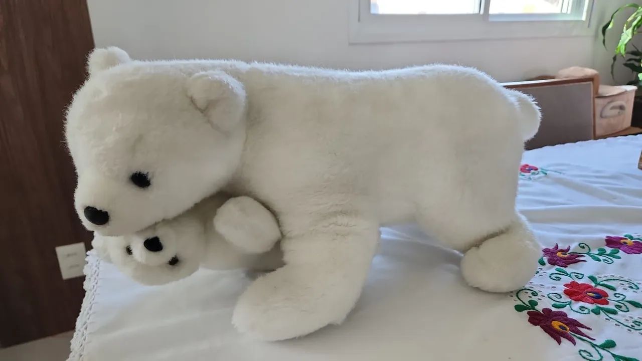 Urso mãe/pai e filhote 50x20 cm
